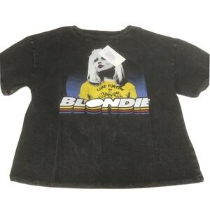 Blondie Graphic Black Crop Top